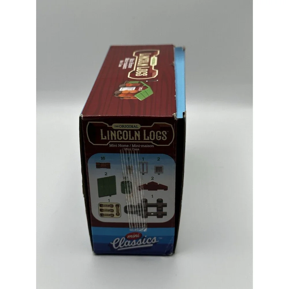 Lincoln Logs Mini Classics Mini Home Building Set 00779 - 25 Pieces INCOMPLETE